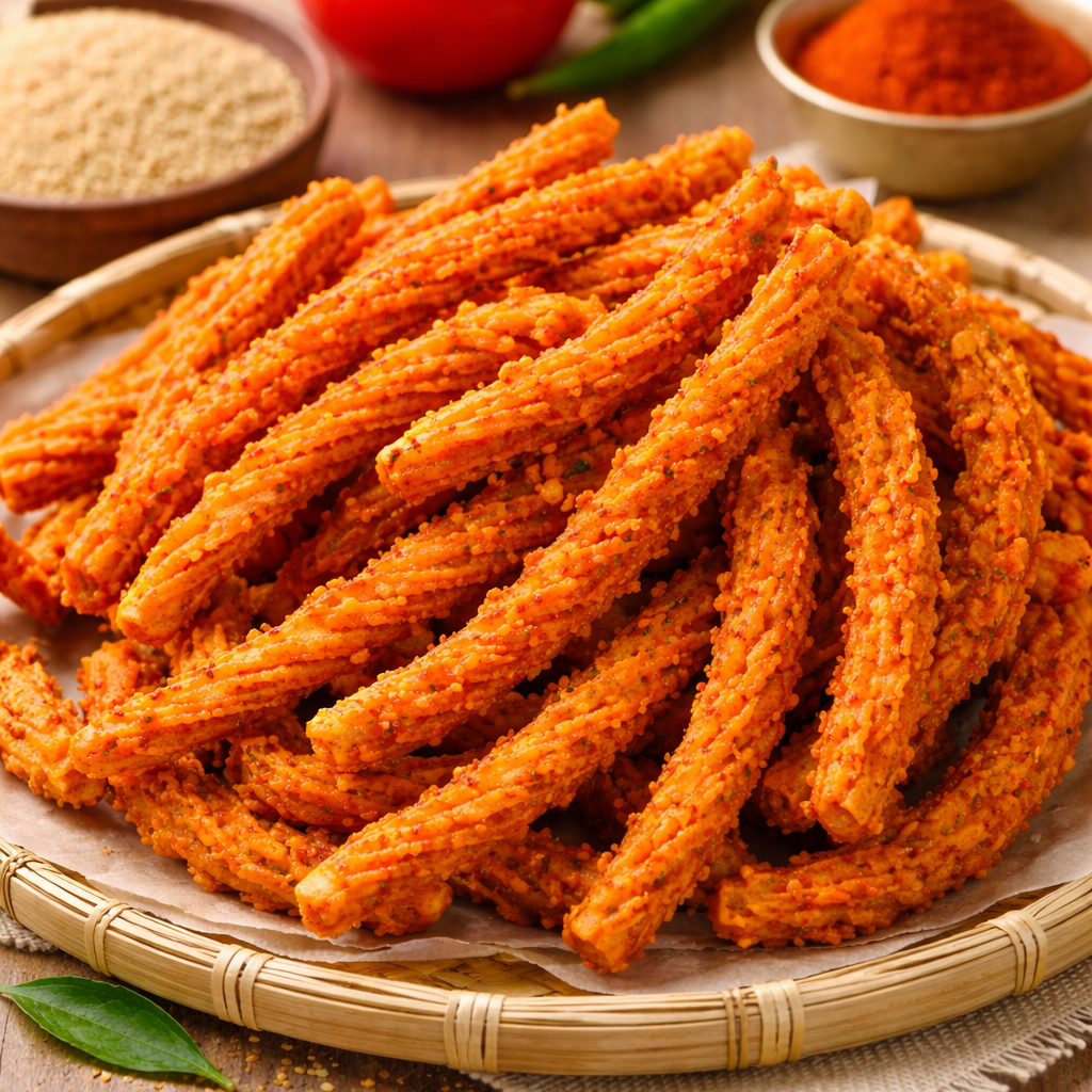 Foxtail Millet Tomato Chakli