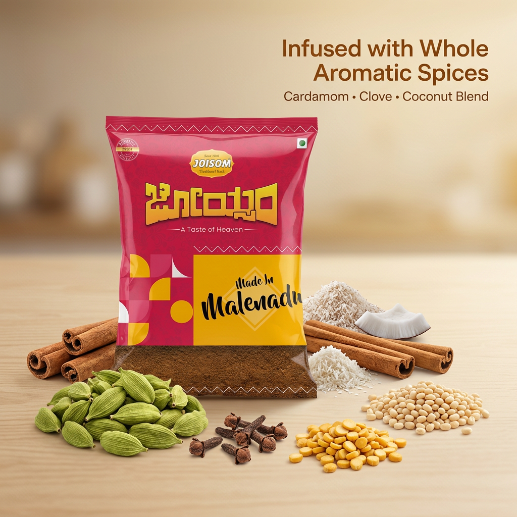 Amaranth Vangibath Powder | Authentic Malnad Aromatic Rice Masala with Coconut, Cardamom & Cloves | Joisom | 250 g