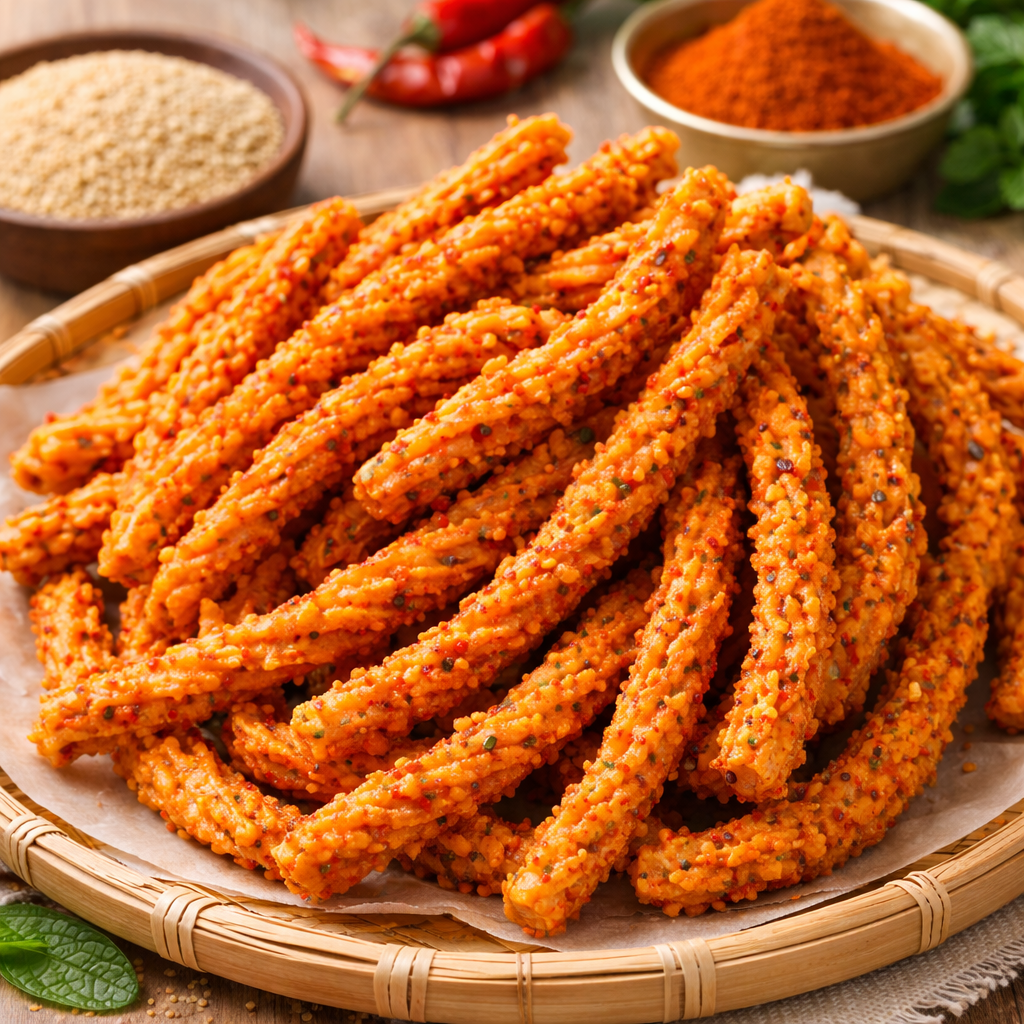 Barnyard Millet Peri Peri Chakli