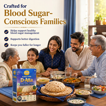Joisom D-Atta — Wheat-Free Rajgiri Chapati Flour for Diabetics & Blood Sugar Control | 15 Superfoods