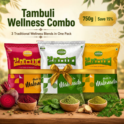 Tambuli Wellness Combo (750g) – Beetroot & Seeds, Moringa & Ginger & Palak & Methi
