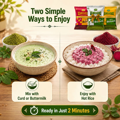 Tambuli Wellness Combo (750g) – Beetroot & Seeds, Moringa & Ginger & Palak & Methi