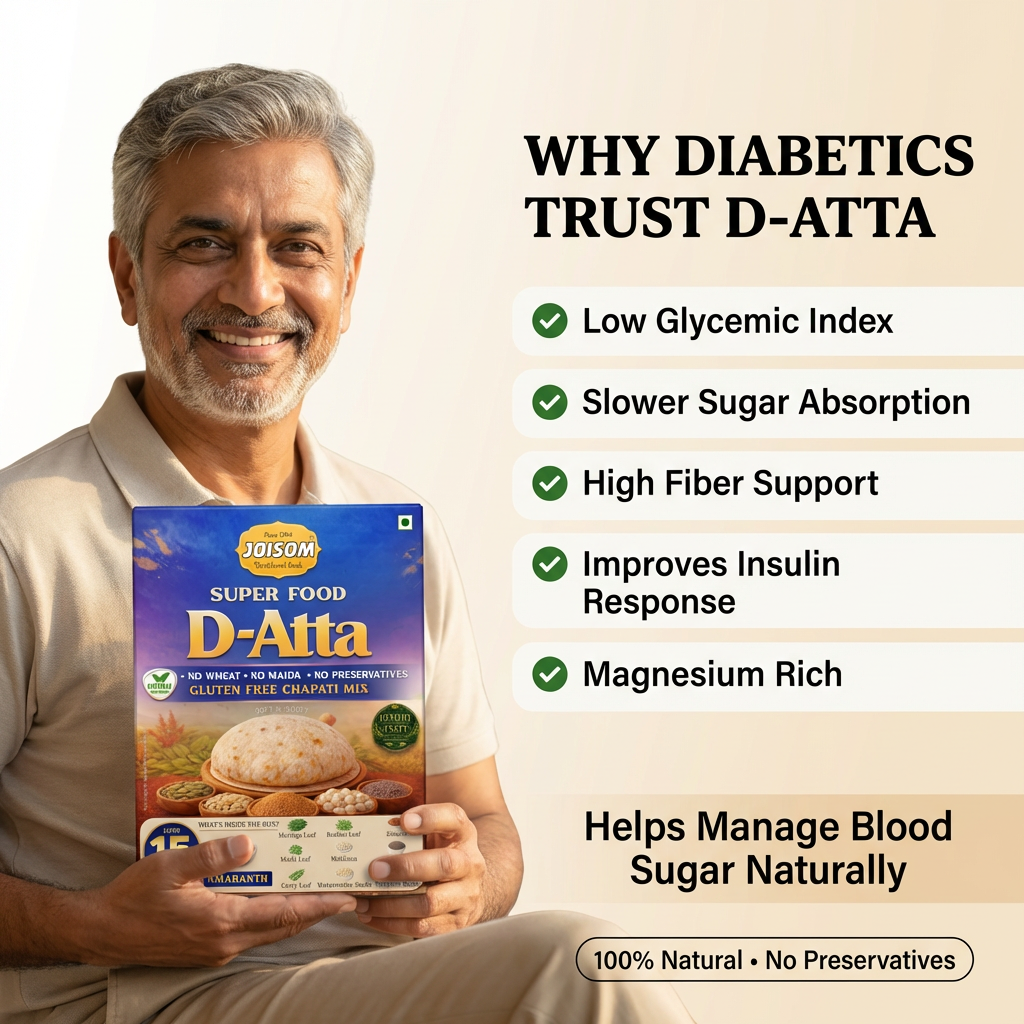 D-Atta | Amaranth-Based Multigrain Flour for Diabetic & Health-Conscious | Joisom | 1 kg