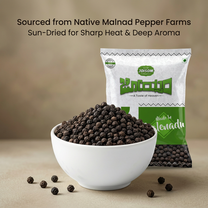 Malnad Pepper (250 g)  — Bold, Sun-Dried Peppercorns from the Western Ghats