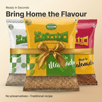 Amaranth Chia Foxnut + Seeds Nuts + Classic Chutney Powder Combo | Joisom | 3 Pack (375g)