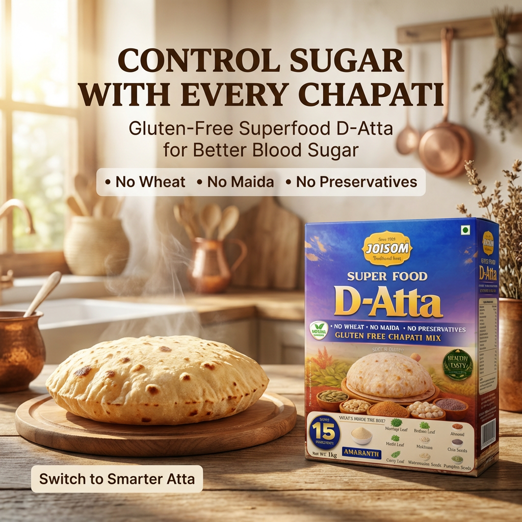 D-Atta | Amaranth-Based Multigrain Flour for Diabetic & Health-Conscious | Joisom | 1 kg