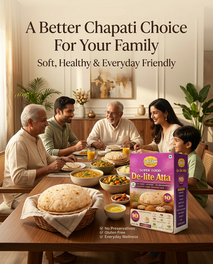 De-Lite Atta | Amaranth-Based Multigrain Flour for Everyday Family Nutrition | Joisom | 1 kg